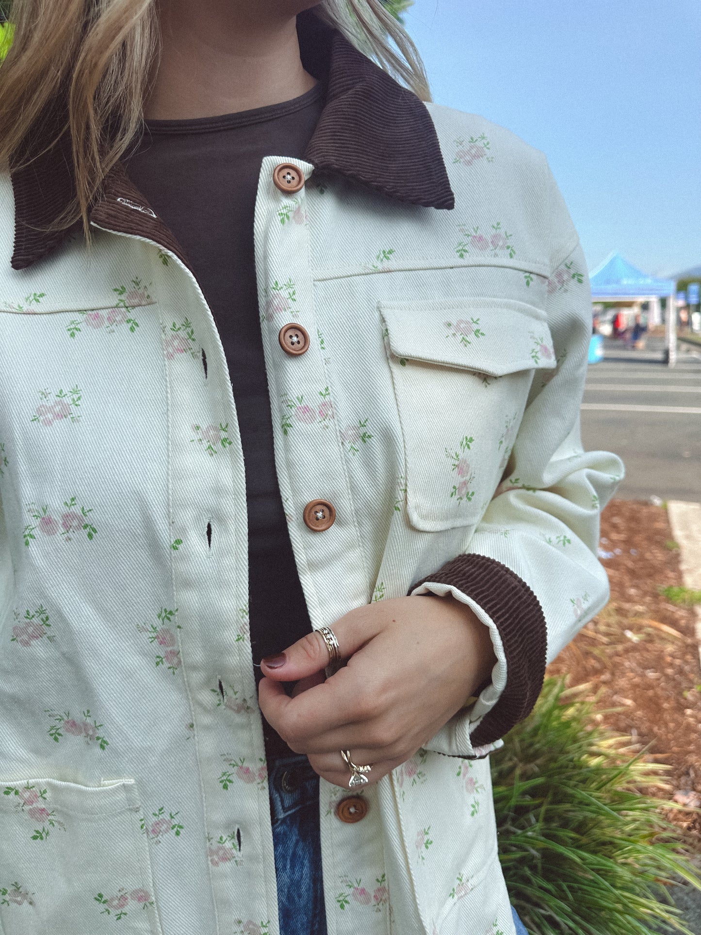 In Bloom Floral Barn Jacket