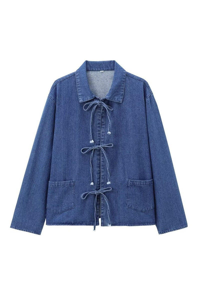 Tied Together Denim Shacket