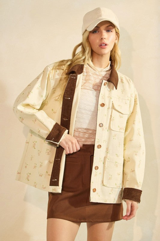In Bloom Floral Barn Jacket