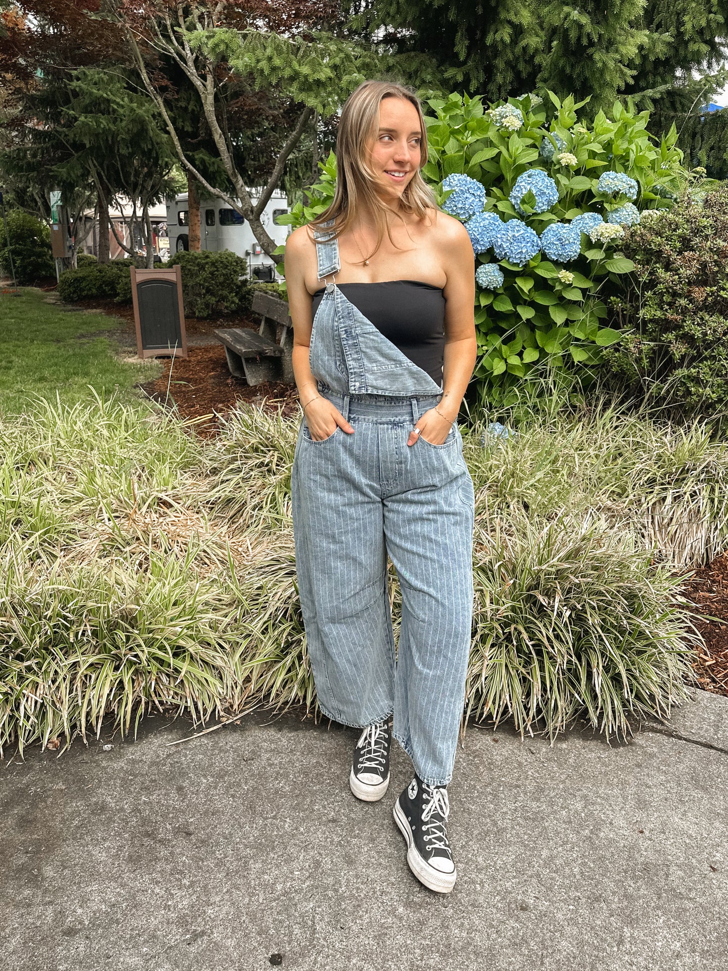 Lucky You Barrel Overalls