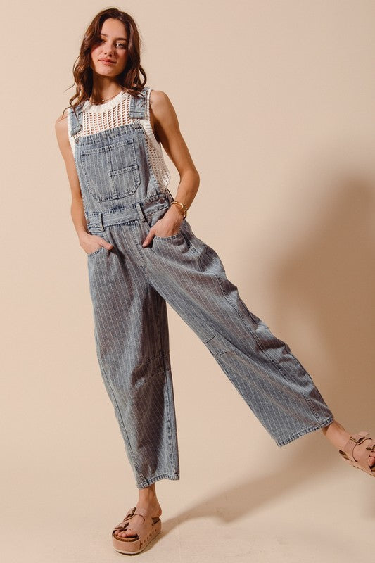 Lucky You Barrel Overalls