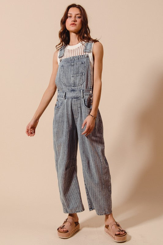 Lucky You Barrel Overalls