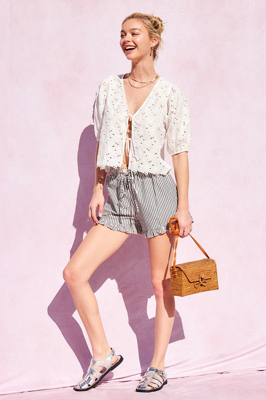 Day to Day Pin-Stripe Shorts