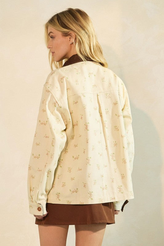 In Bloom Floral Barn Jacket