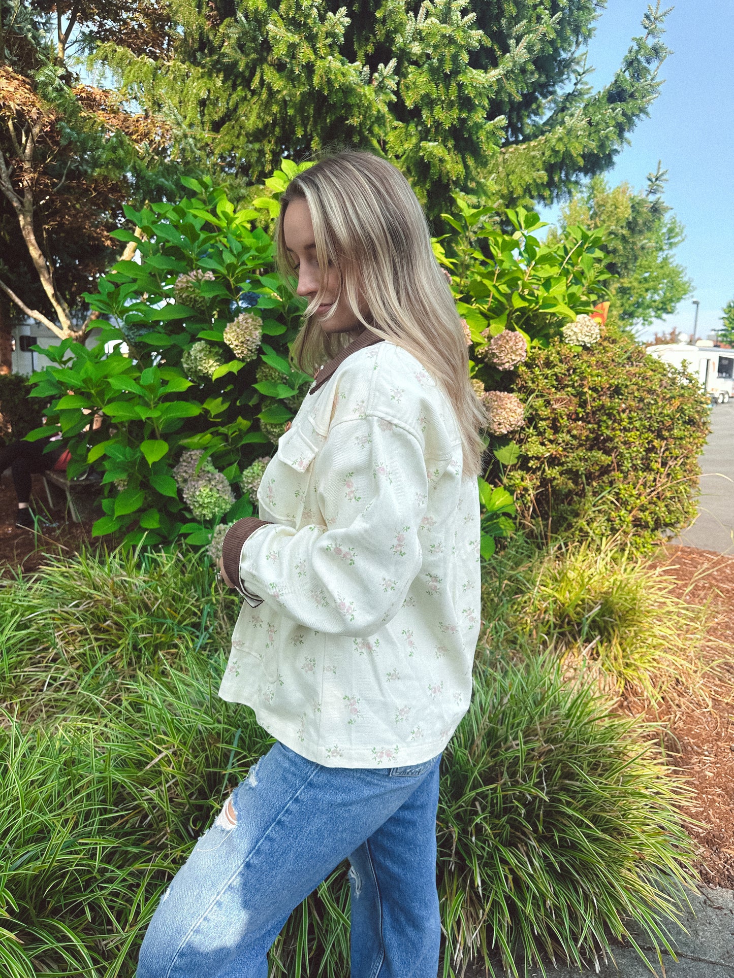 In Bloom Floral Barn Jacket