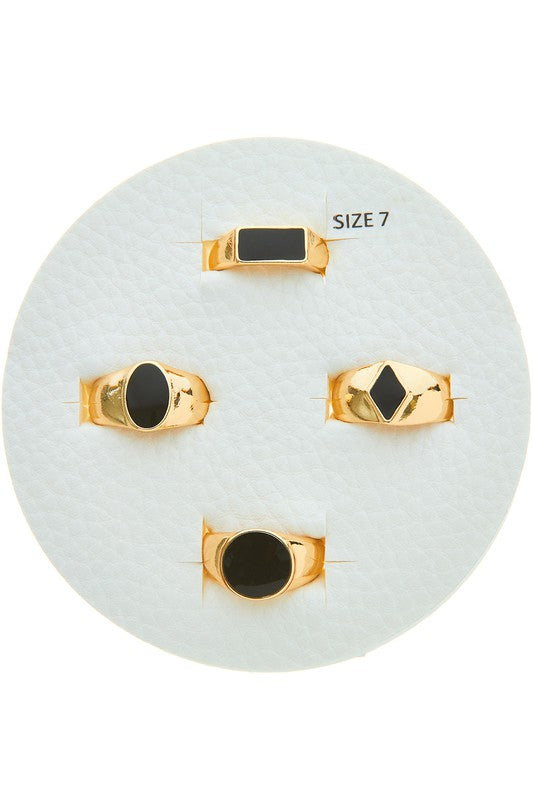 Black and Gold Rings