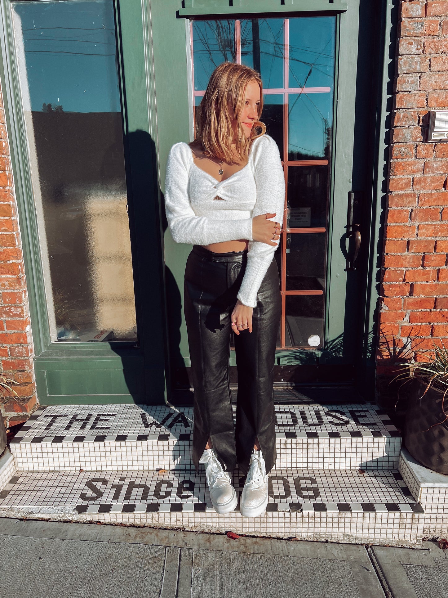 The Holidate Fuzzy Crop Top