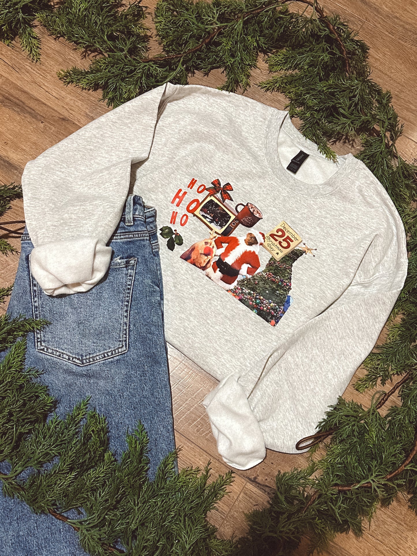 Christmas Movie Night - Holiday Scrapbook Sweatshirt