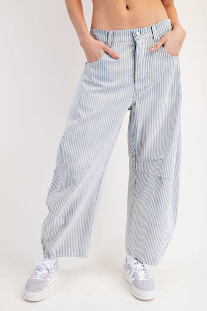 Miro Stripe Barrel Jeans