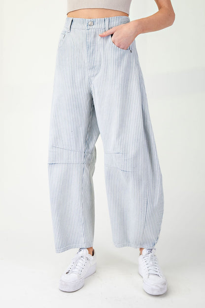 Miro Stripe Barrel Jeans