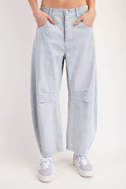 Miro Stripe Barrel Jeans