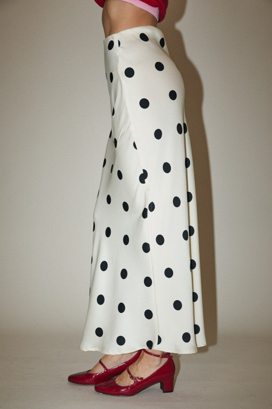 Purley Polka Dot Maxi Skirt