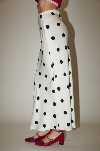 Purley Polka Dot Maxi Skirt