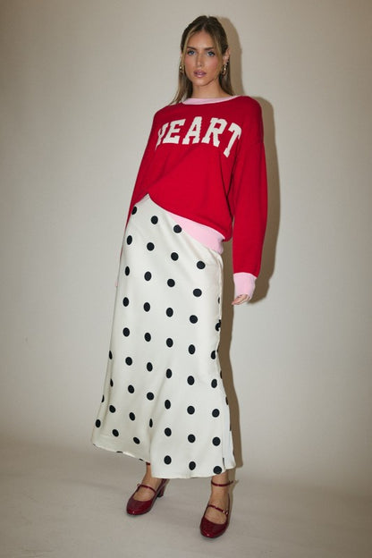 Purley Polka Dot Maxi Skirt