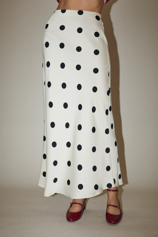 Purley Polka Dot Maxi Skirt