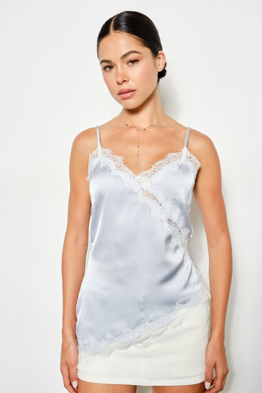 Dusty Blue Satin Cami