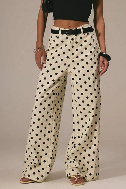 Polka Dot Baggy Jeans