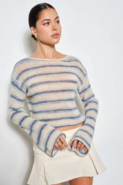 Summertime Blues Striped Sweater