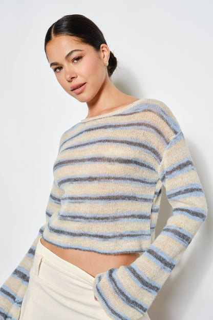 Summertime Blues Striped Sweater