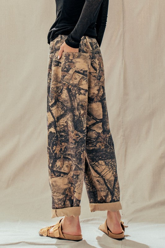 Camo Barrel Jeans