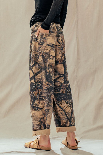 Camo Barrel Jeans
