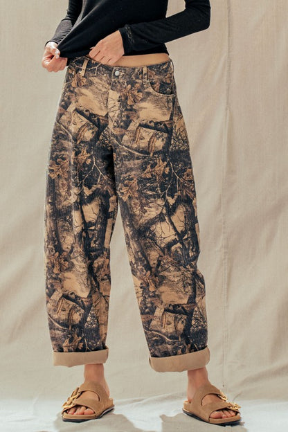Camo Barrel Jeans