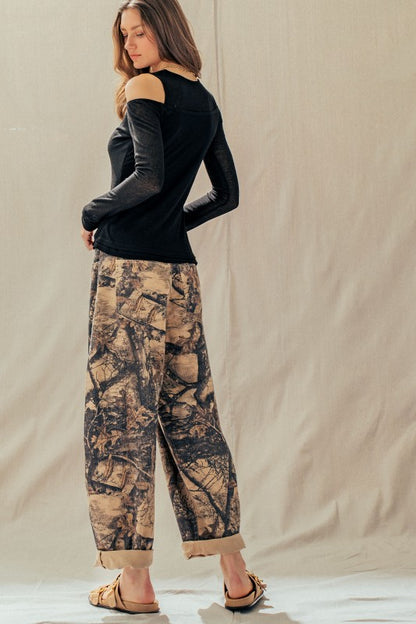 Camo Barrel Jeans
