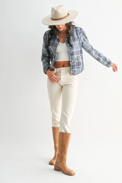 Perfectly Plaid Denim Jacket