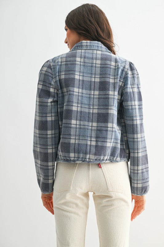 Perfectly Plaid Denim Jacket