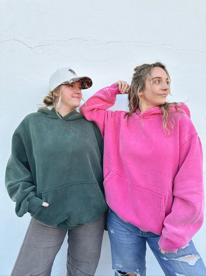 The Ave Vintage Hoodie-Dark Green