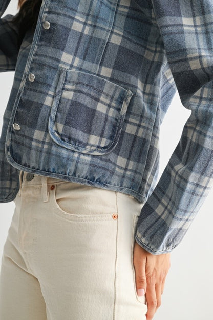 Perfectly Plaid Denim Jacket
