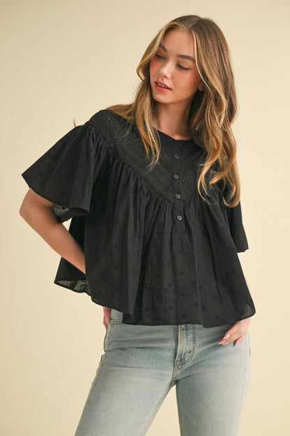 Sweet Escape Eyelet Top
