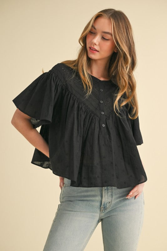 Sweet Escape Eyelet Top