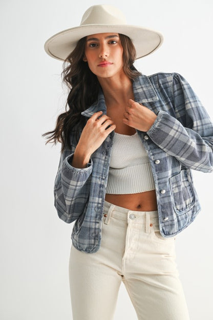 Perfectly Plaid Denim Jacket