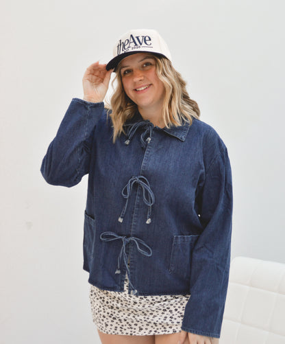 Tied Together Denim Shacket