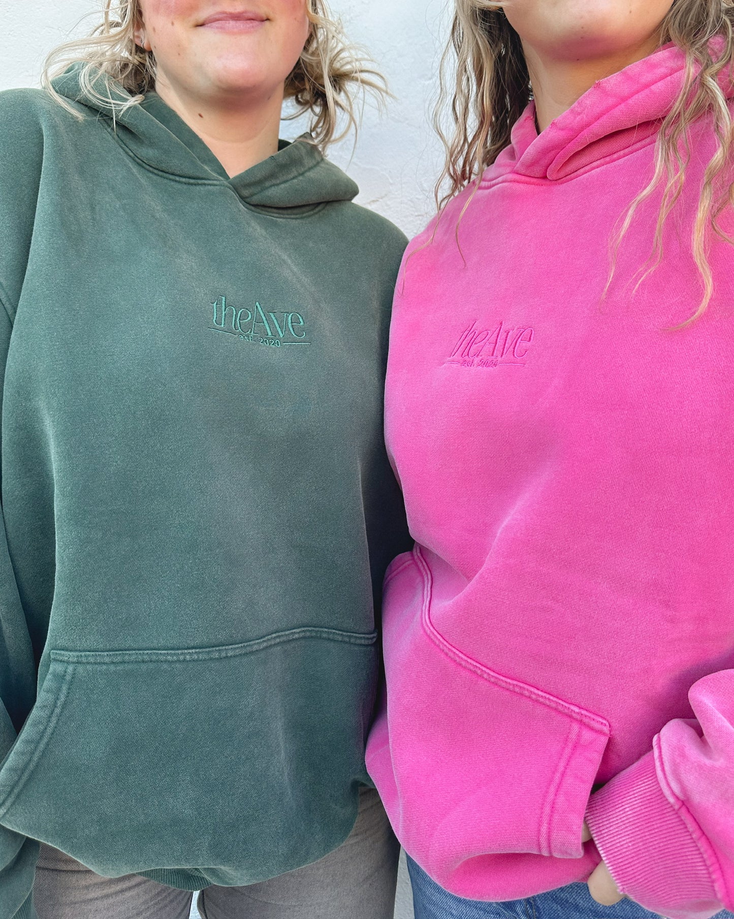 The Ave Vintage Hoodie-Dark Green