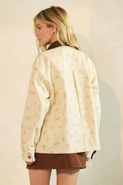 In Bloom Floral Barn Jacket