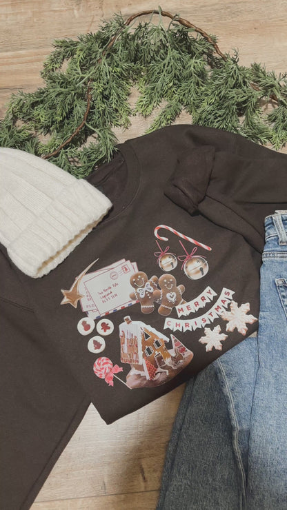 Cookies for Santa - Holiday Scrapbook Sweatshirt