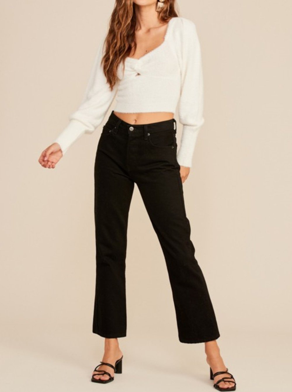 The Holidate Fuzzy Crop Top